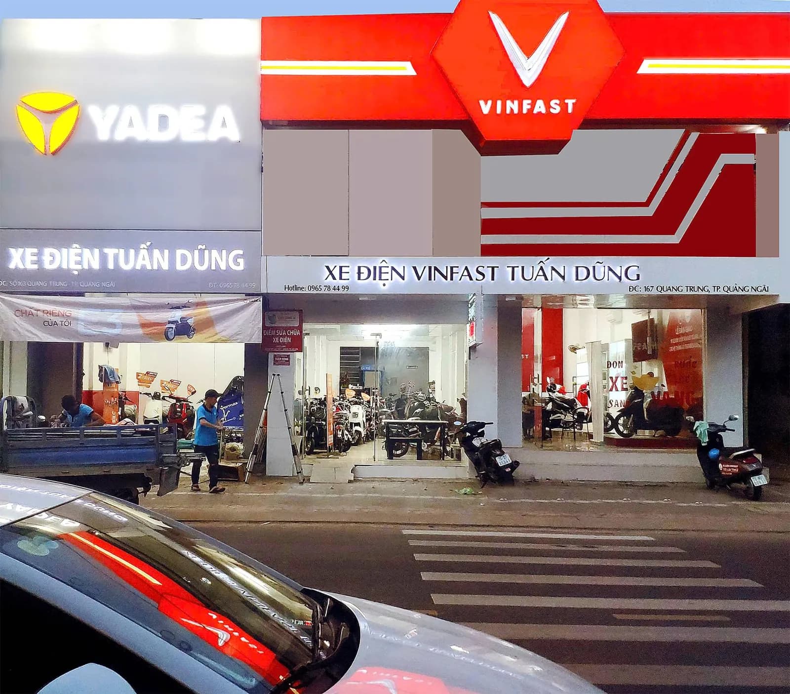Mặt tiền Yadea và VinFast Tuấn Dũng liền kề