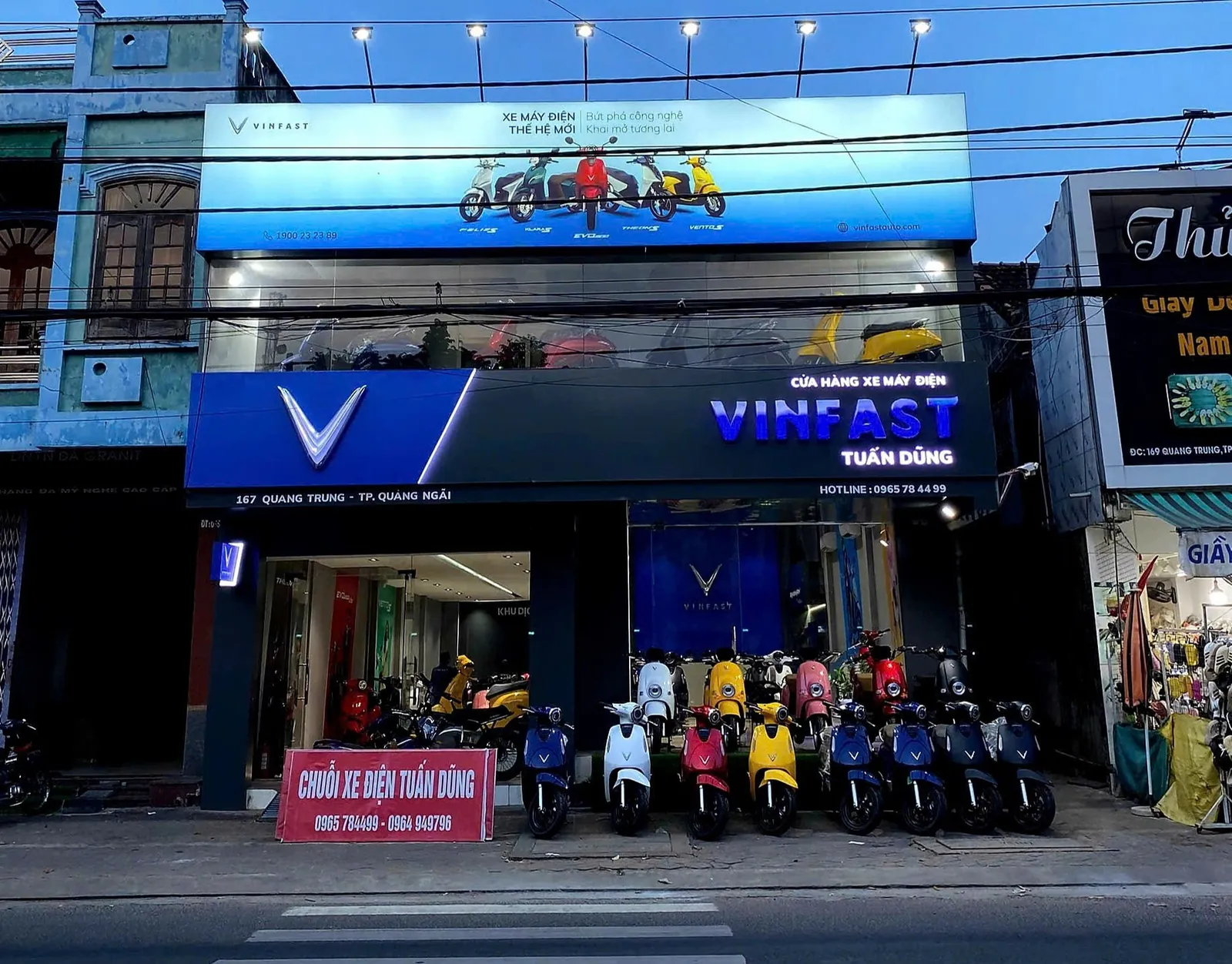 Showroom xe máy điện VinFast Tuấn Dũng tại 167 Quang Trung, Quảng Ngãi